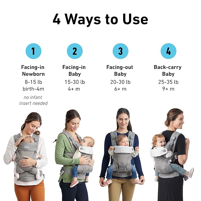 Graco Cradle Me 4 in 1 Baby Carrier | Includes Newborn Mode with No Insert Needed