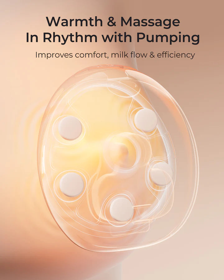 Momcozy Wellness 1 Warm-Massage Wearable Breast Pump - W1